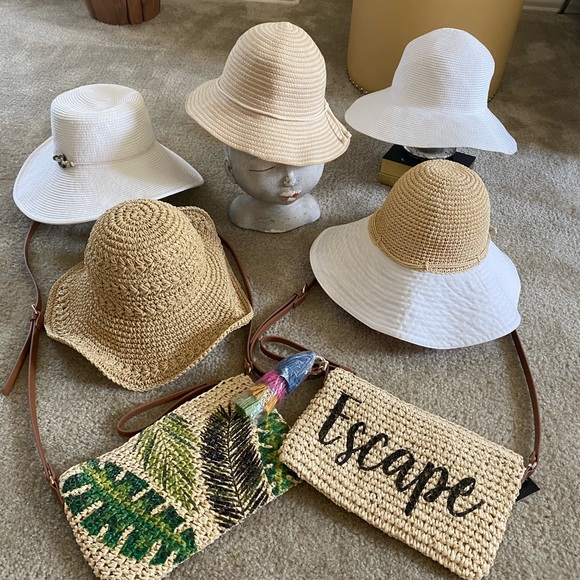 Crossbody 🏝 wristlet straw bag ☀️ - Picture 10 of 15